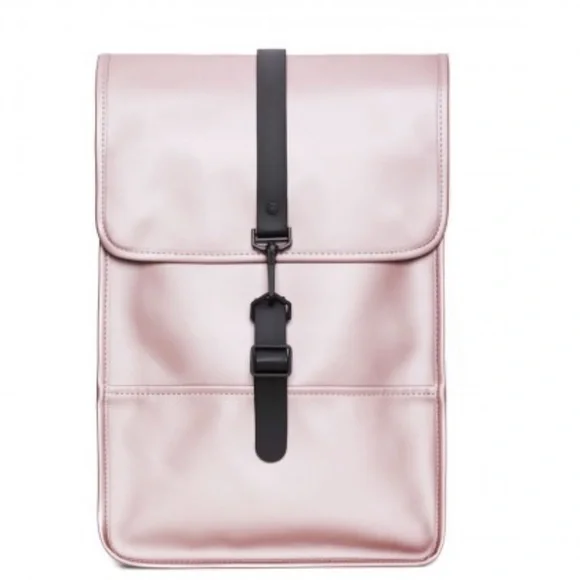 Women’s Rains Pink Rubber Backpack RAINS Bucket Rubberised Backpack | endource main image 2